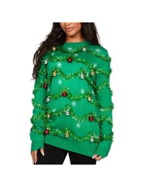 Tipsy Elves Green Christmas Tree Ugly Sweater 3XL - Holiday Party